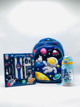 Space Theme 3-in-1 School Set – Backpack, Water Bottle & Stationery Kit Combo for KIds boy